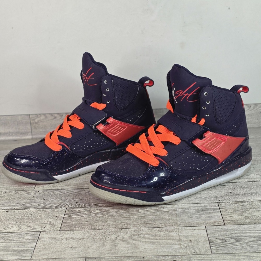 Nike Air Jordan Flight 45 High GS 547769-561 Sz 5Y RARE Glitter Imperial Purple